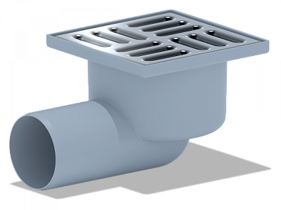 Трап гор.вып. 50 н/рег.с решеткой из нержавеющей стали 10x10 ANIPLAST 400_400_2895291